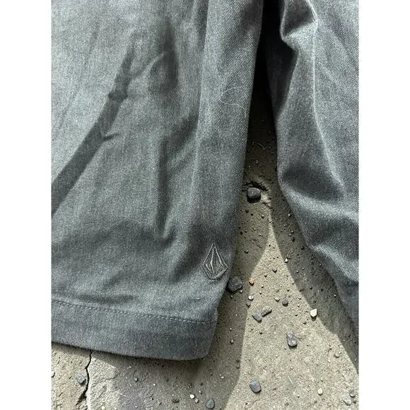 Men's Volcom Vmonty Charcoal Stretch Shorts Size 42 Skater Streetwear A09117V3 - Picture 4 of 7